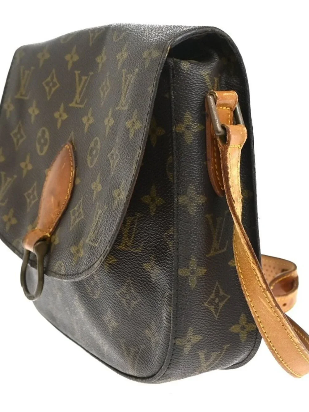 LOUIS VUITTON Saint Cloud GM Shoulder Bag Monogram Leather Brown M51242 32YH880